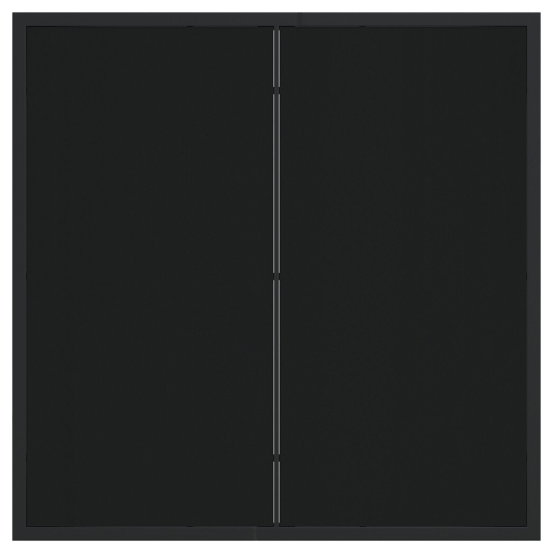 3-teiliges Garten-Essenset Schwarz Poly Rattan