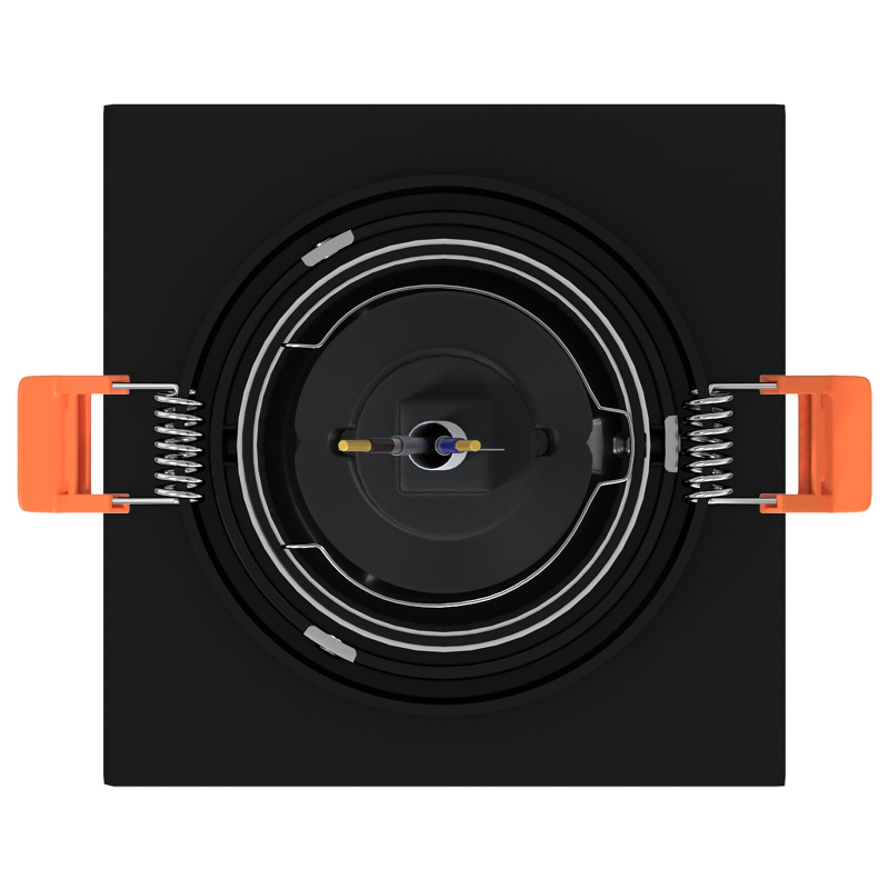 Einbau-Spotlights 12 Stück Quadratisch GU10 Schwarz 91x91 mm