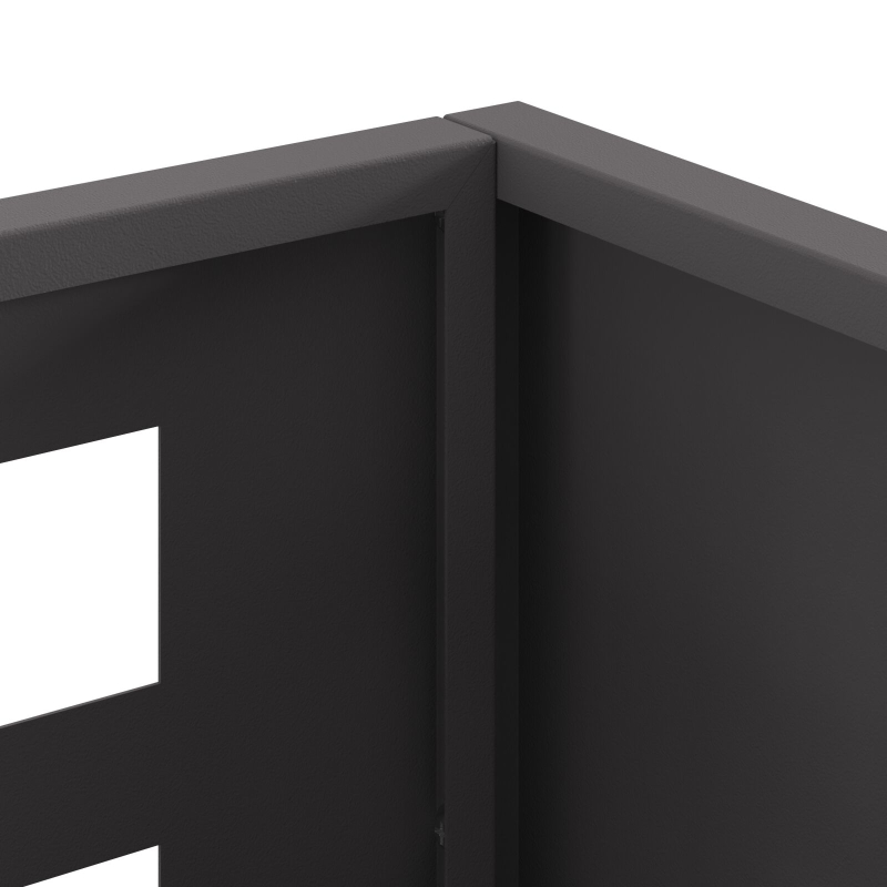 Feuerstelle Rechteckig Schwarz 50x30x40 cm Stahl