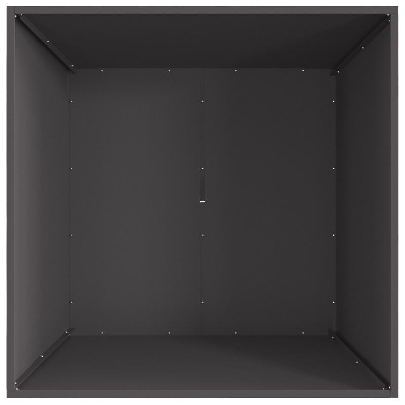 Feuerstelle Quadrat Schwarz 80x80x40 cm Stahl