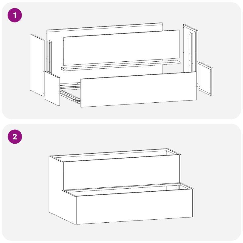 Gartenpflanzer 2-Tier 100x60x45 cm Weiß Stahl