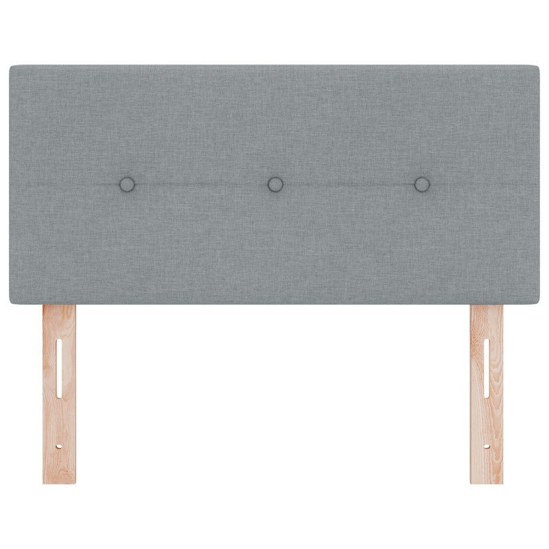 Kopfteil mit Knopfheftung Hellgrau 90 cm Stoff