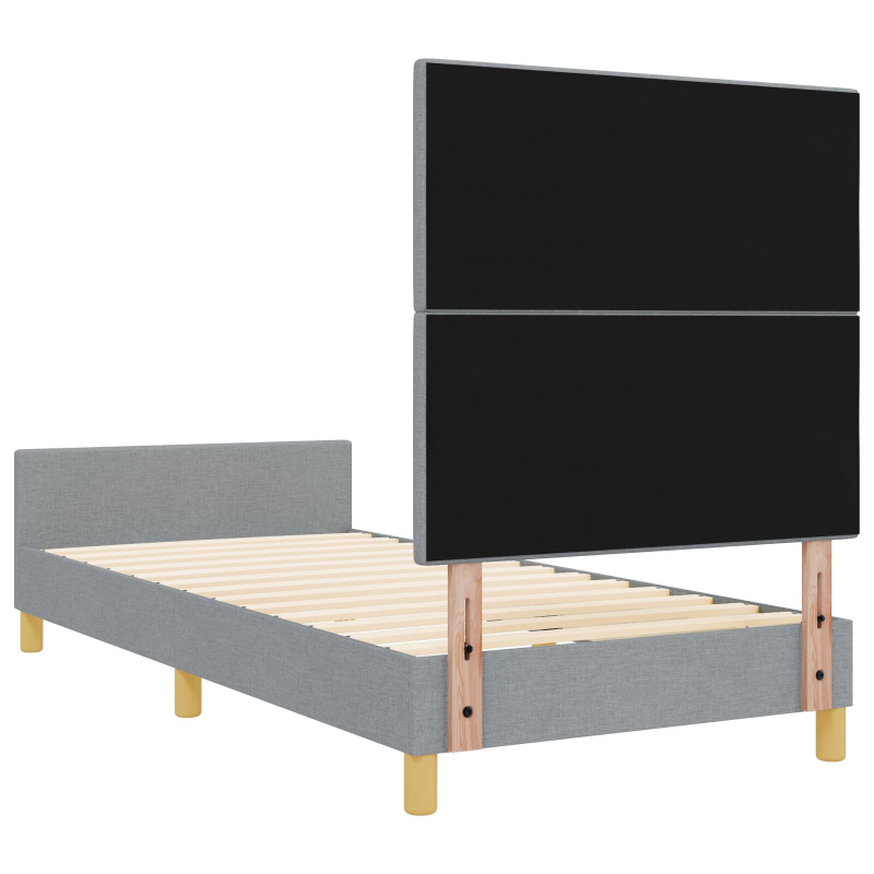 Bettgestell Hellgrau 90x200 cm Stoff