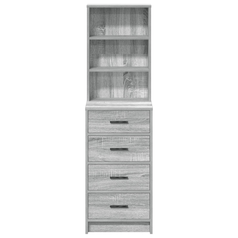 Hochboard Grau Sonoma 40x41x135 cm Holzwerkstoff