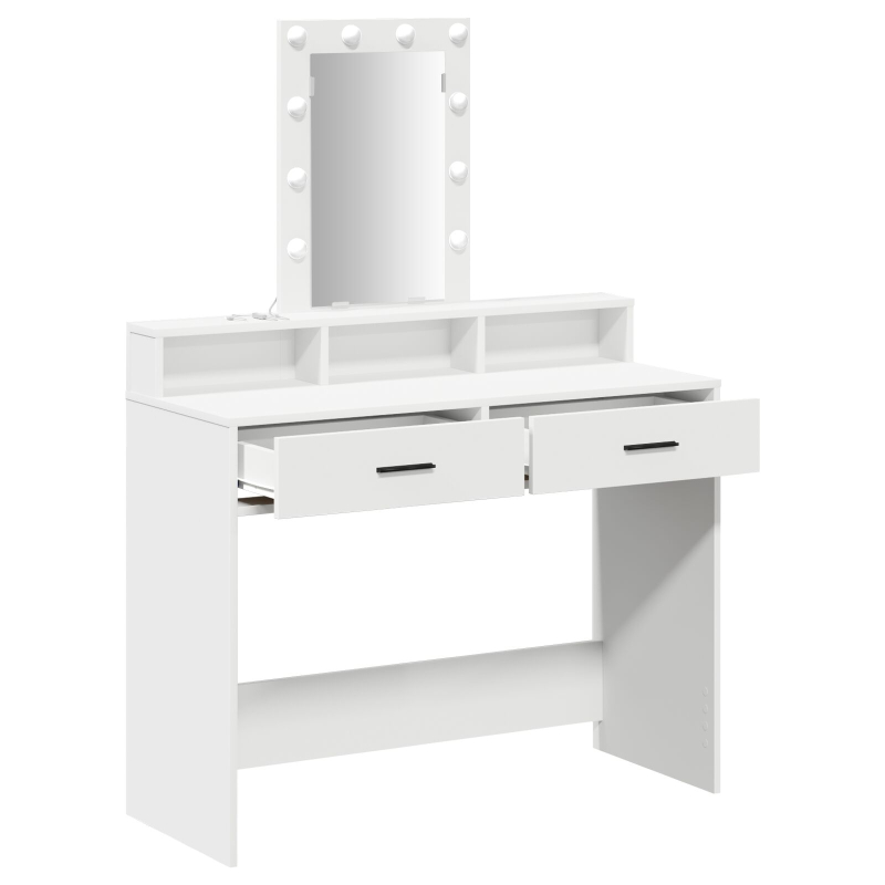 Frisierkommode Weiß MDF 100 x 41 x 140 cm Frisierkommode