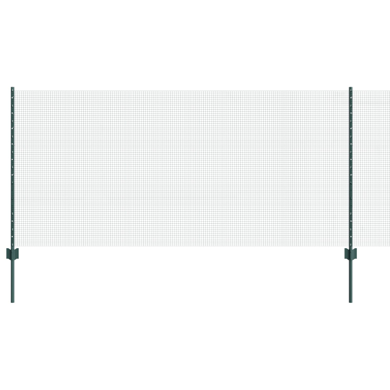 Gartenzaun Set Set aus 2 Grün Verzinkter Stahl 25 x 1 m