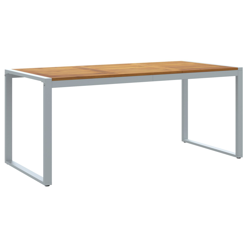 Esszimmertisch Grau 180x90x75 cm Stahl und Akazienholz