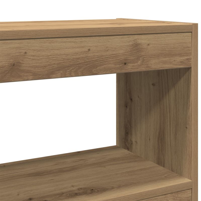 Bücherregal/Raumteiler in handwerklicher Eiche - 100x30x103cm, aus Holzwerkstoff