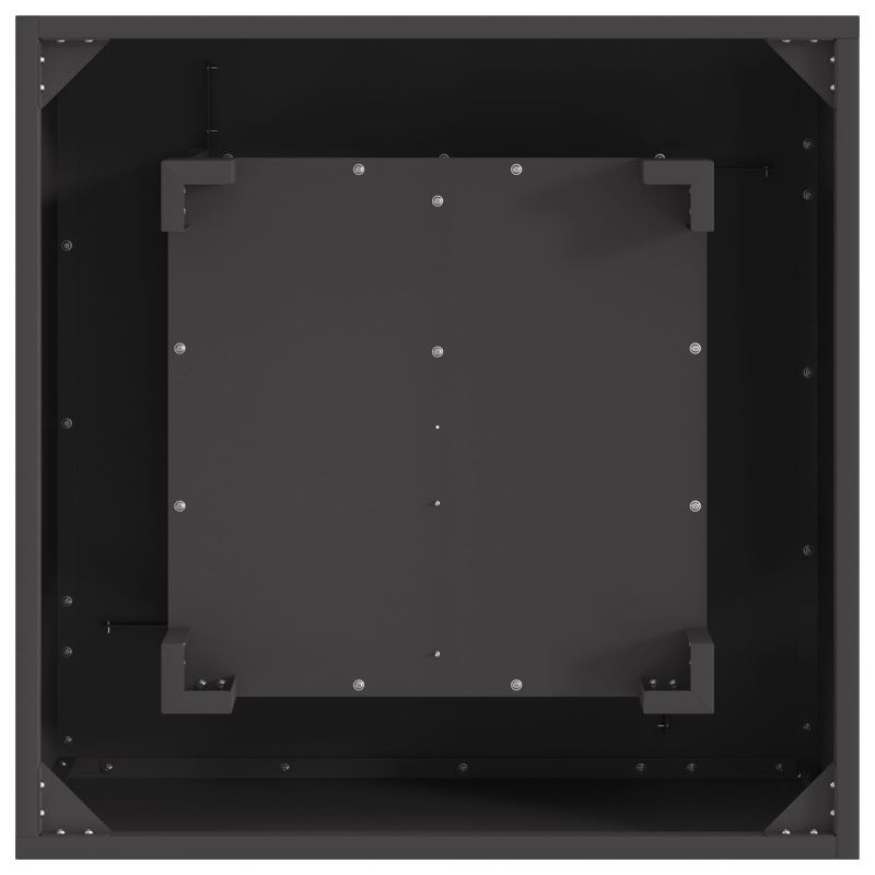 Feuerstelle Quadrat Schwarz 60x60x30 cm Stahl