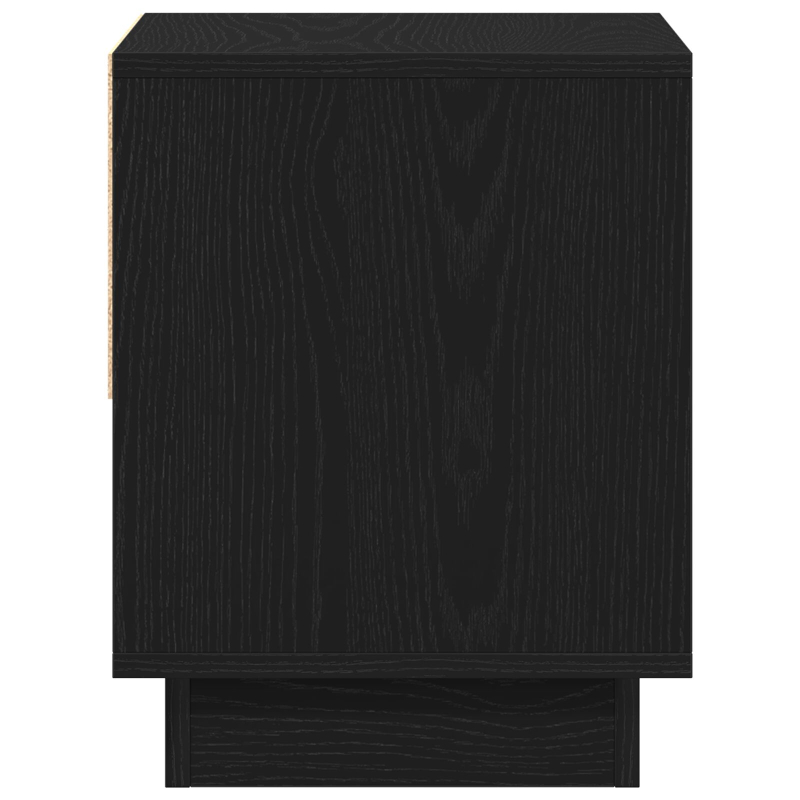 Nachttisch 2 Stück Schwarz Eiche 45x34x49 cm Holzwerkstoff