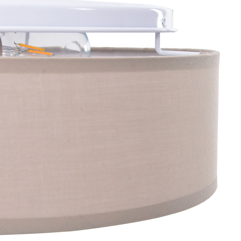 Deckenleuchten Flush Mount Taupe Ø 38 cm Stoff E27