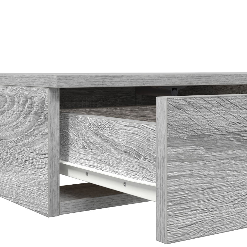 Bett mit Schubladen Grau Sonoma 90x36,5x16,5 cm Holzwerkstoff