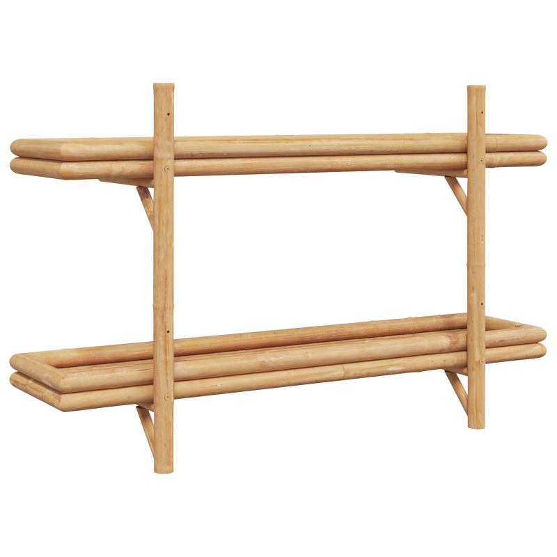 Wandregal 2-stufig 100x26x60 cm Bambus
