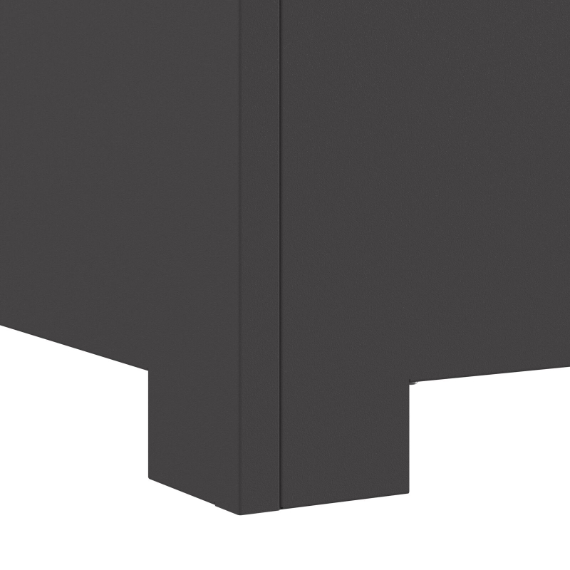 Feuerschale Quadrat Schwarz 80x80x40 cm Stahl