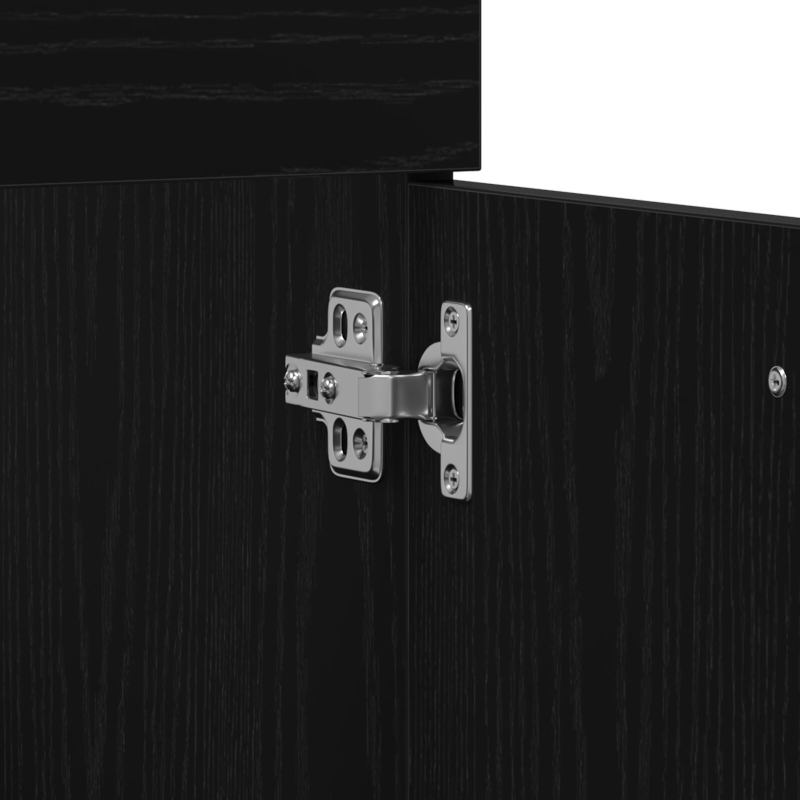 2-teiliges Badezimmermöbelset Schwarze Eiche Holzwerkstoff