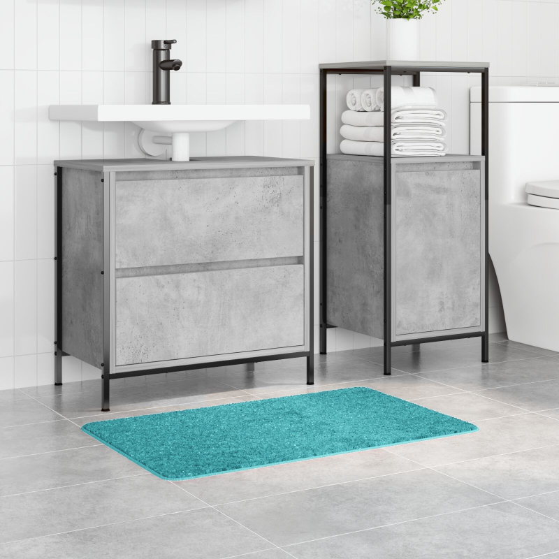 Badematte rechteckig türkis 50x80 cm Polypropylen rutschfest