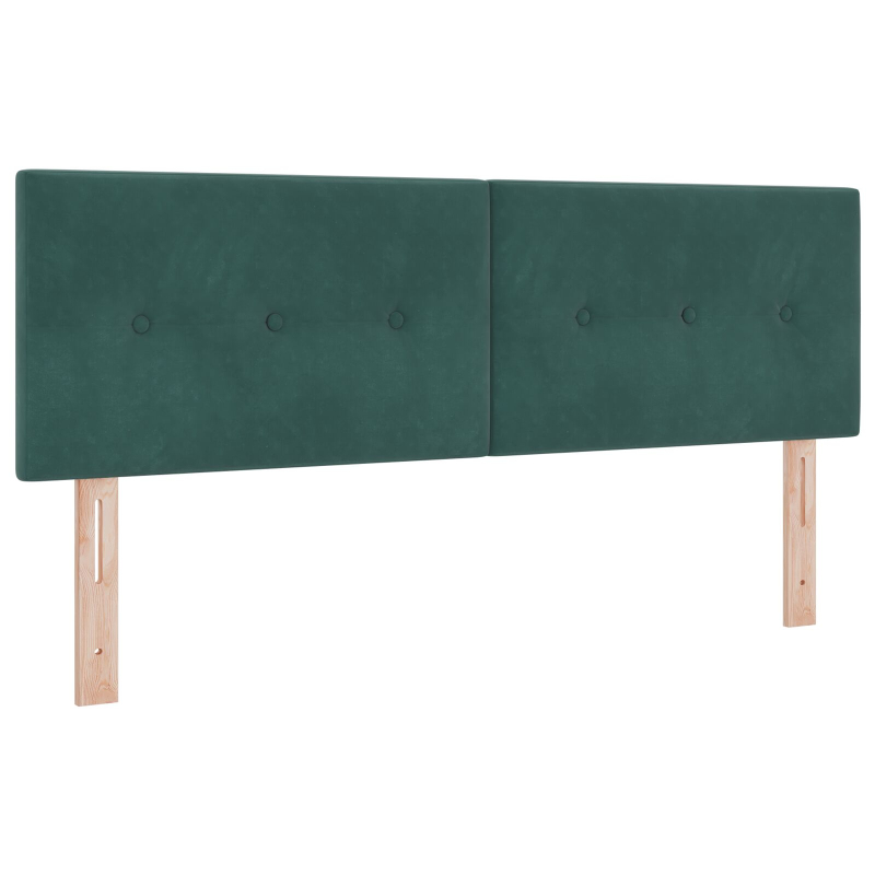 Kopfteil mit Knopfheftung Dunkelgrün 140 cm Samt