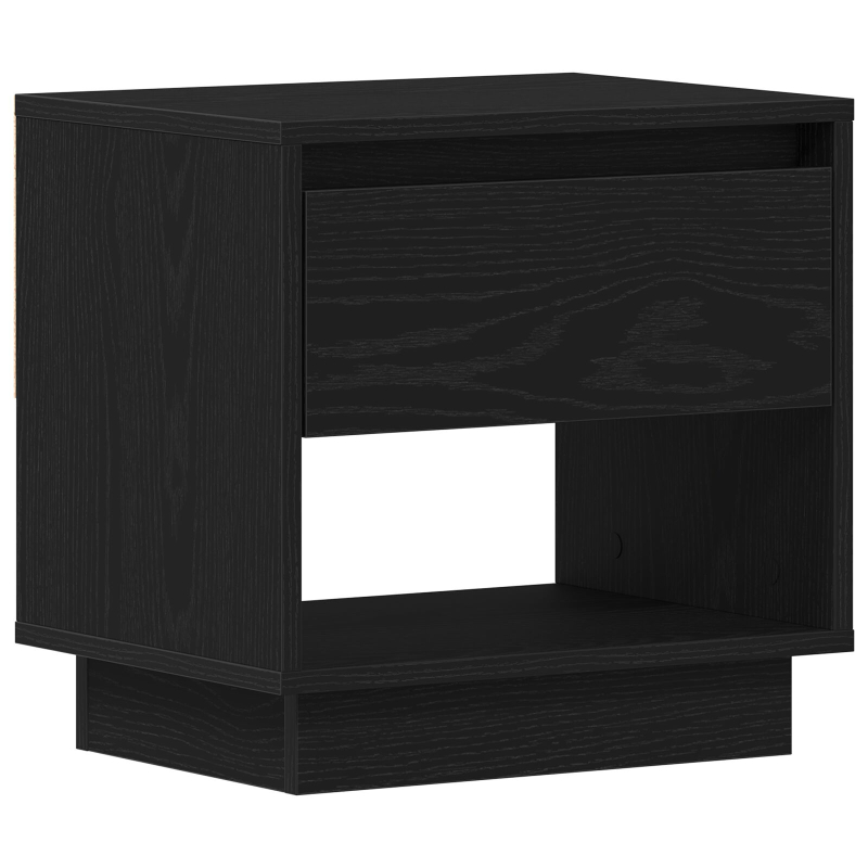 Nachttisch 2 Stück Schwarz Eiche 45x34x49 cm Holzwerkstoff