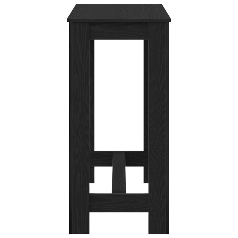Bartisch aus schwarzem Eichenholz 102x50x103,5 cm aus Ingenieurholz