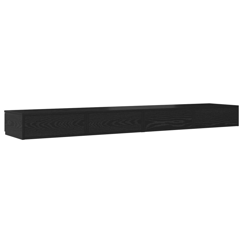 Bett-Schubladen Schwarz 200x36,5x16,5 cm Spanplatte