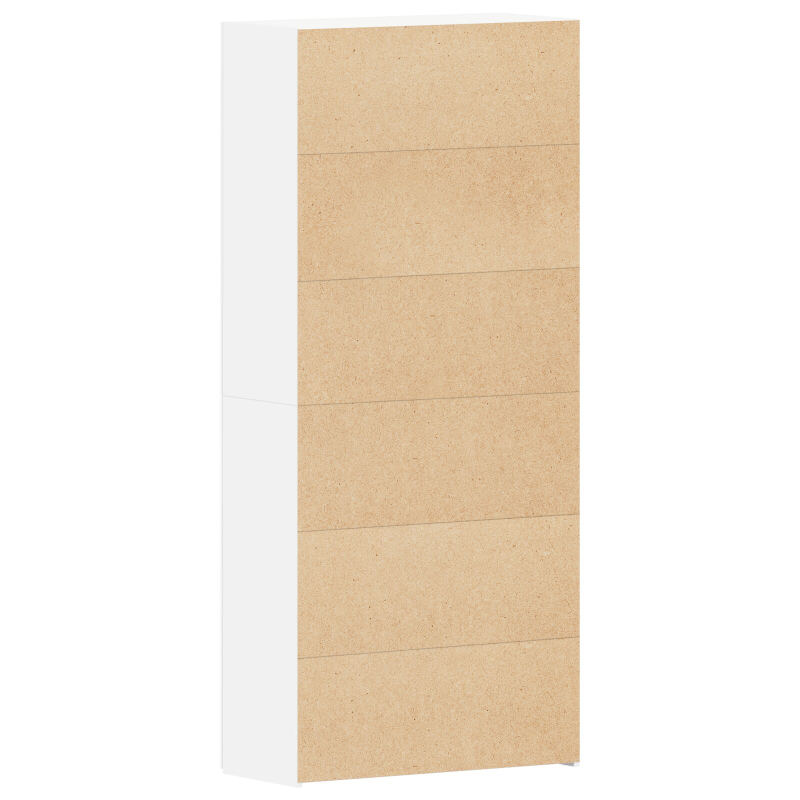 Schuhschrank Weiß 80x35.5x180 cm Holzwerkstoff