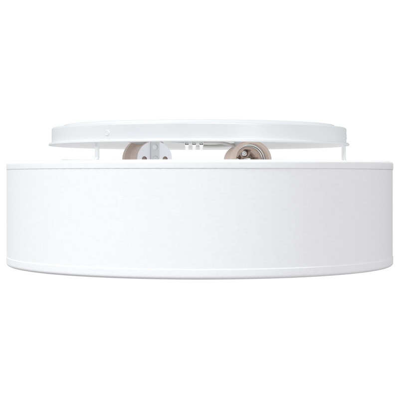 Flush-Mount-Deckenleuchten Weiß Ø 38 cm Stoff E27