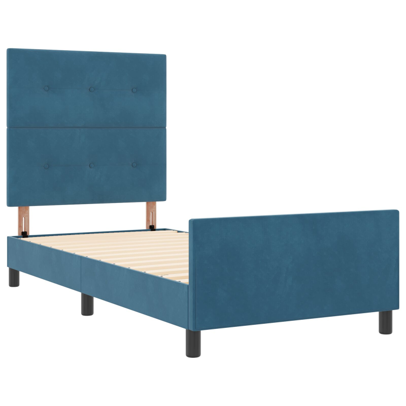 Bettgestell Dunkelblau 100x200 cm Samt