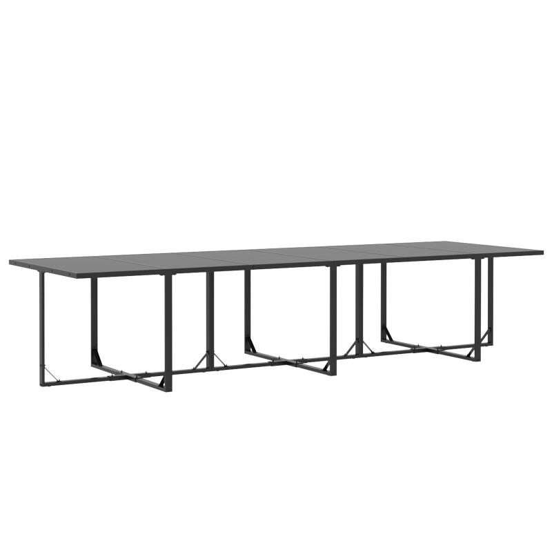 13-teiliges Garten-Esszimmer-Set mit Kissen aus Stahl und Textilene