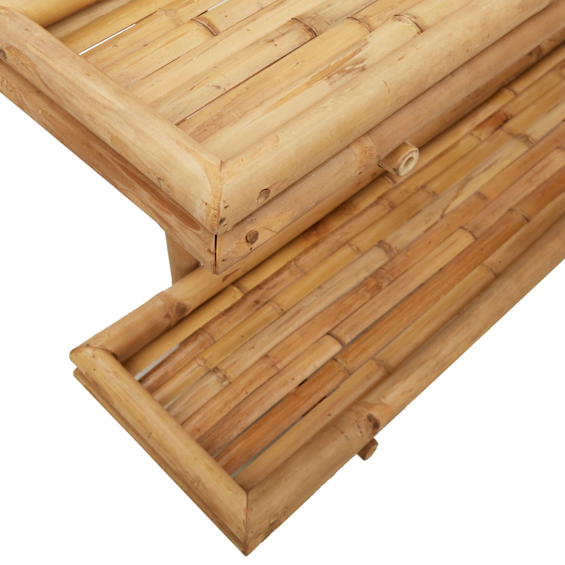 Wandregal 2-stufig 75x26x60 cm Bambus