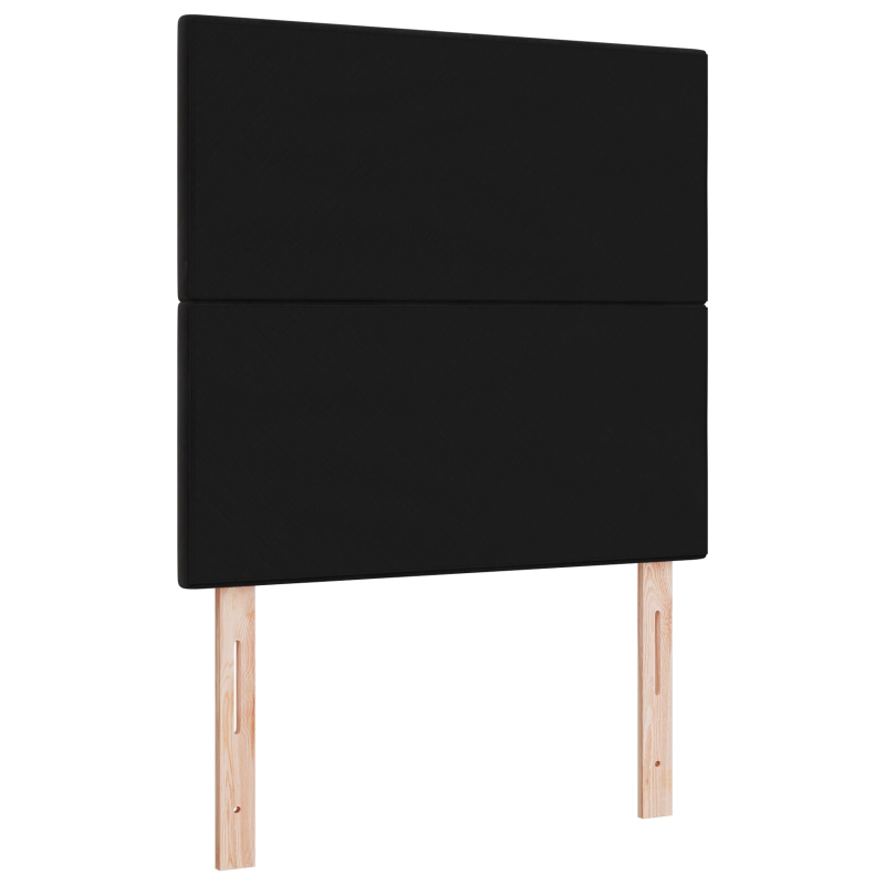 Kopfteil mit Knopfheftung Schwarz 80 cm Samt