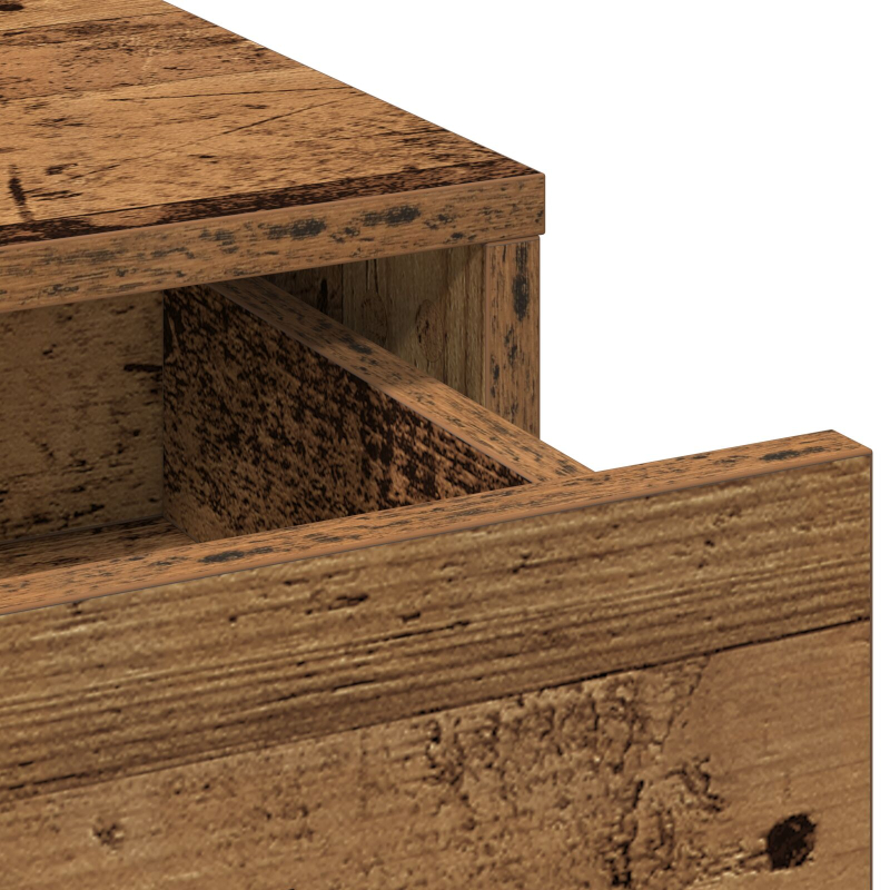 Schminktisch Set Set aus 3 Alte Holzoptik Holzwerkstoff