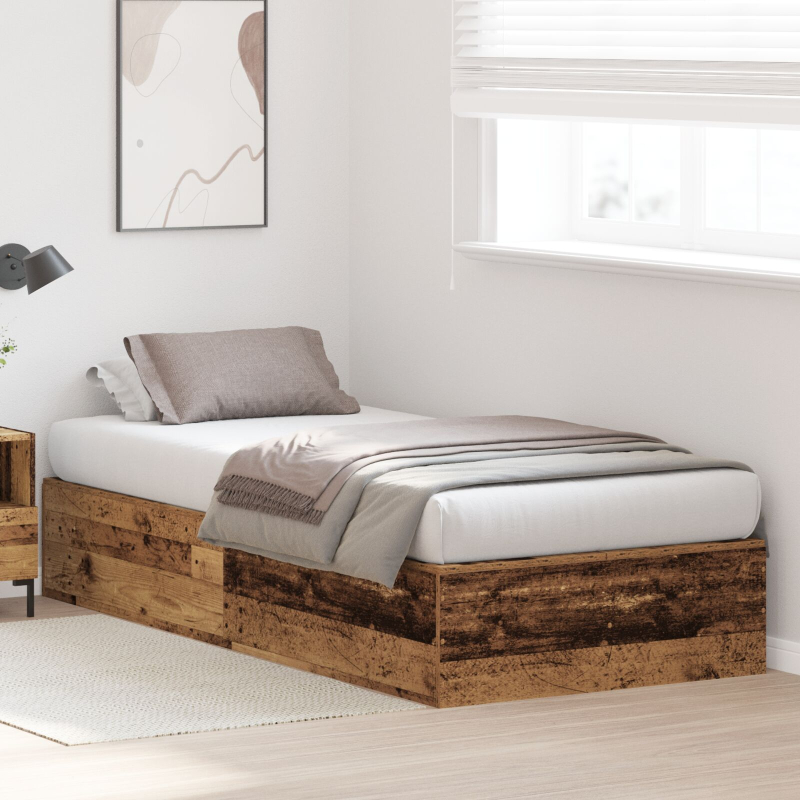 Bettgestell Altes Holz Massivholz Altholz Rustikales Bettgestell