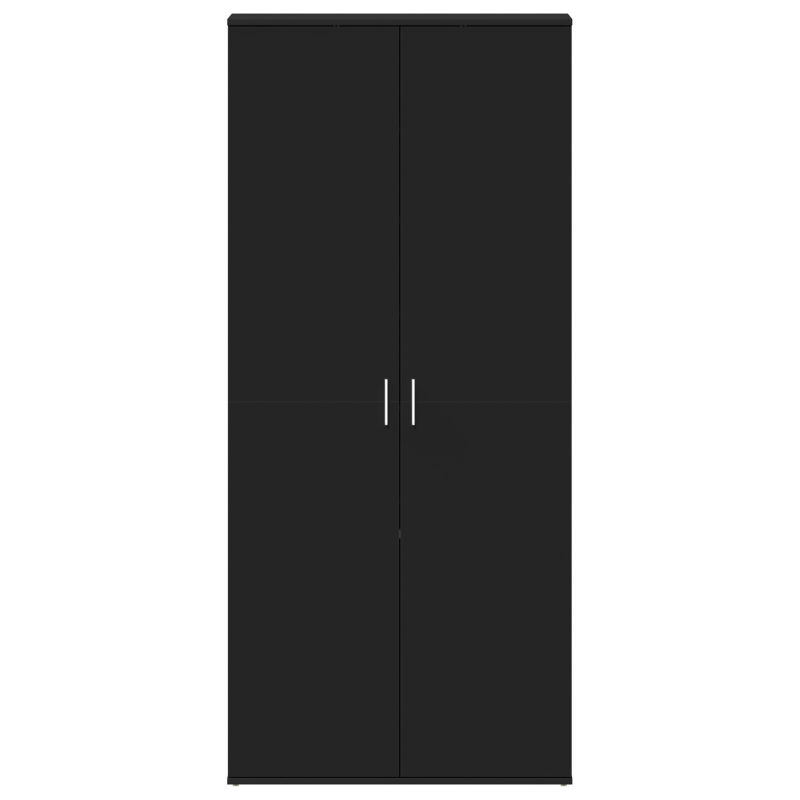Schuhschrank Schwarz 80x39x180 cm Holzwerkstoff