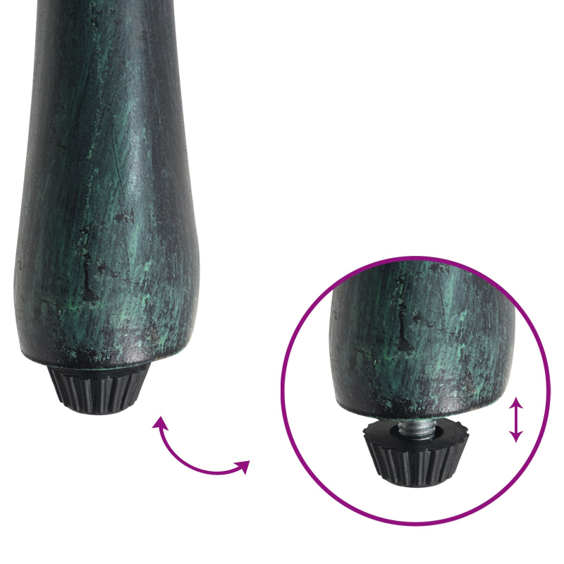 Gartenstühle 2er-Set Grün aus Gusseisen