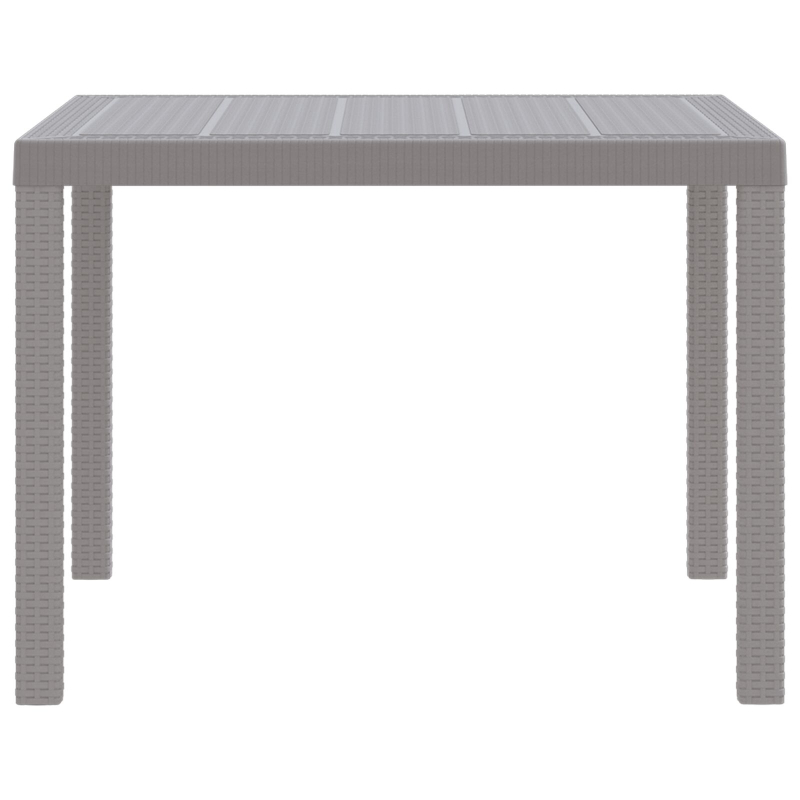 Gartentisch Hellgrau Kunststoff Standard Langlebig