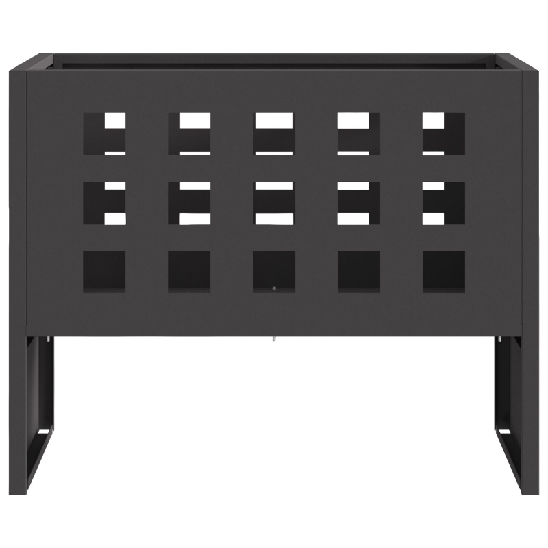 Feuerstelle Rechteckig Schwarz 50x30x40 cm Stahl