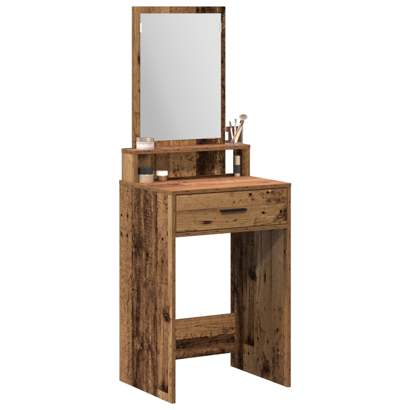 Schminktisch mit Schubladen aus altem Holz 50x41x140 cm