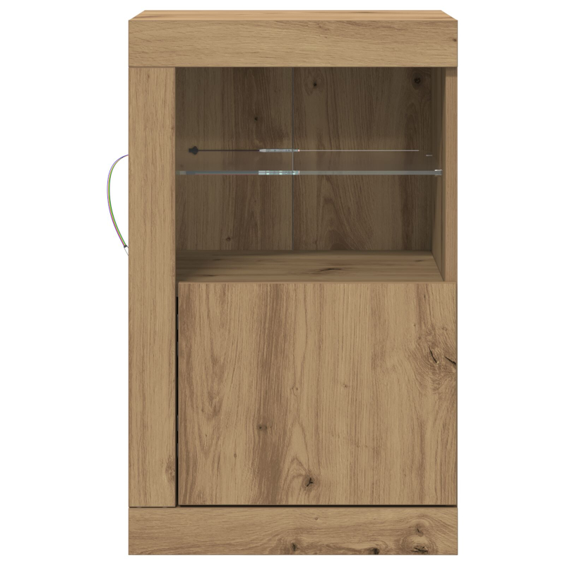 Sideboard mit LED-Lichtern Artisan Eiche 41x37x67 cm