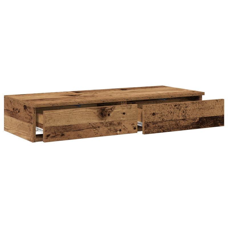 Bett-Schubladen aus Altholz 90x36,5x16,5 cm MDF