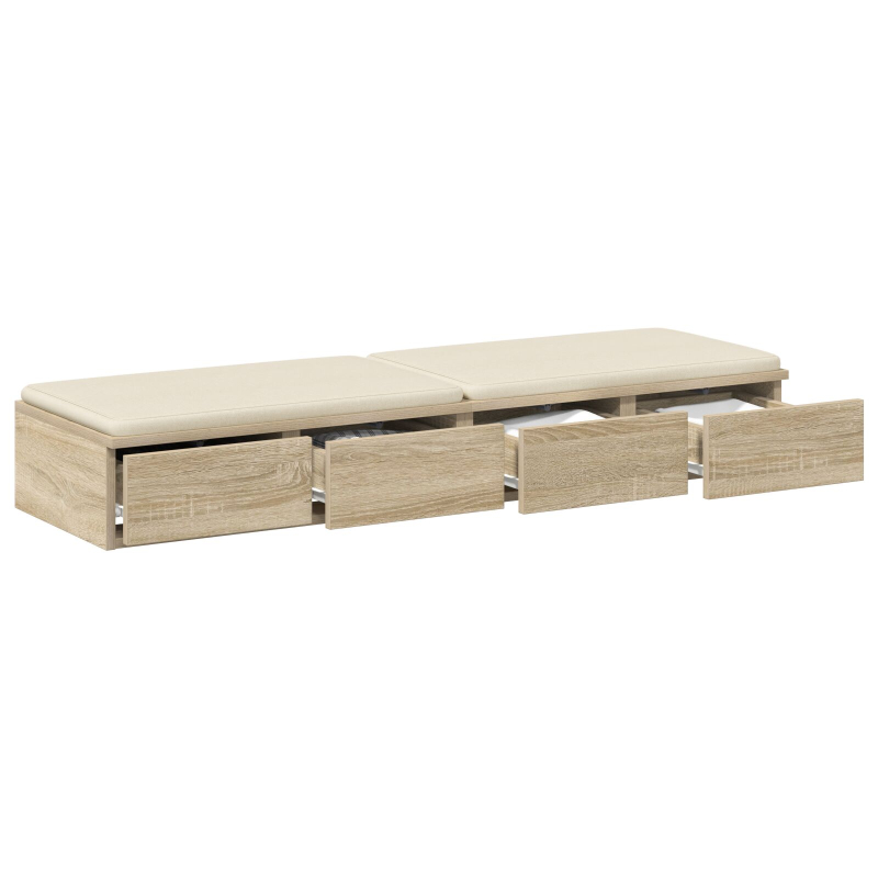 Bett Schubladen Sonoma Eiche 120x36.5x16.5 cm Holzwerkstoff