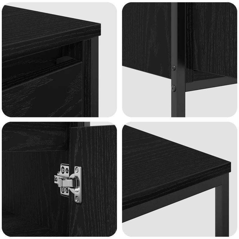 3-teilige Badezimmermöbel Set Schwarze Eiche Holzwerkstoff