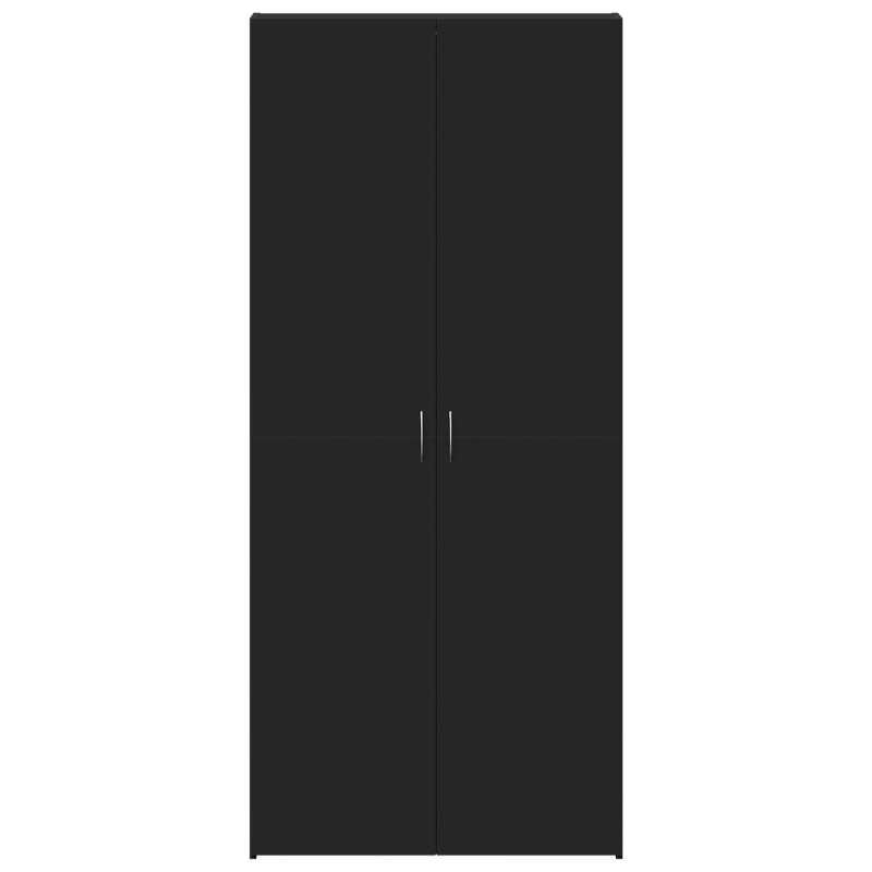 Schuhschrank Schwarz 80x35,5x180 cm Holzwerkstoff