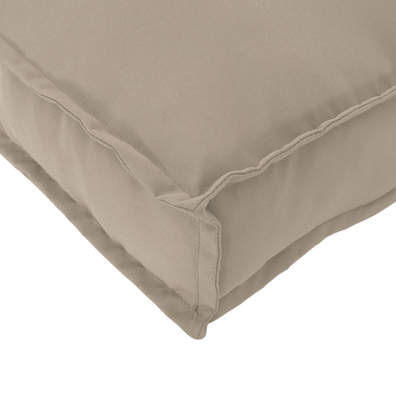 Außenkissen 4er Set Taupe Polyester 40 x 40 x 8 cm