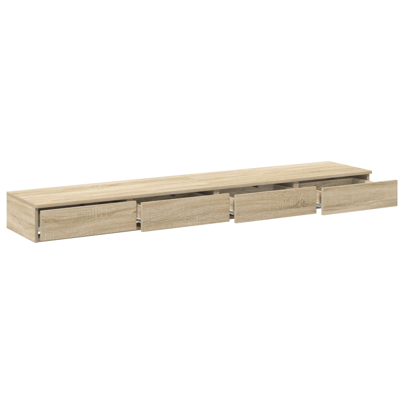 Bett mit Schubladen Sonoma Eiche 180x36,5x16,5 cm aus Holzwerkstoff