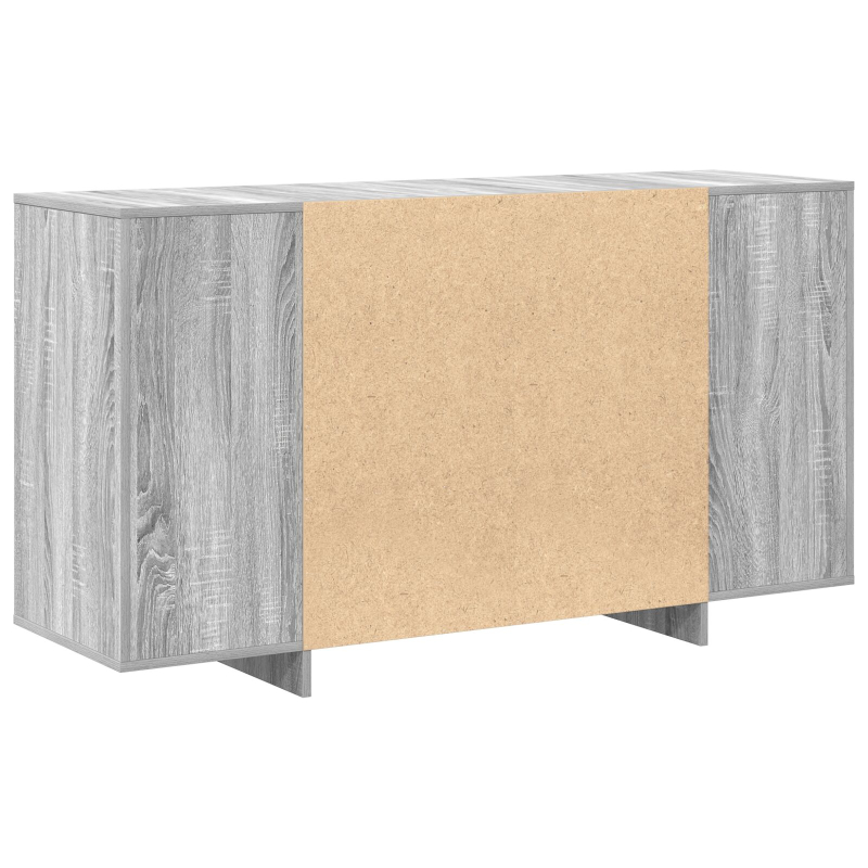 Grau Sideboard Graues Sonoma Holzwerkstoff 135 x 41 x 75 cm