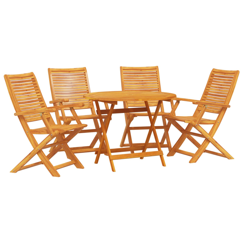 5-teiliges Garten-Esszimmer aus massivem Akazienholz