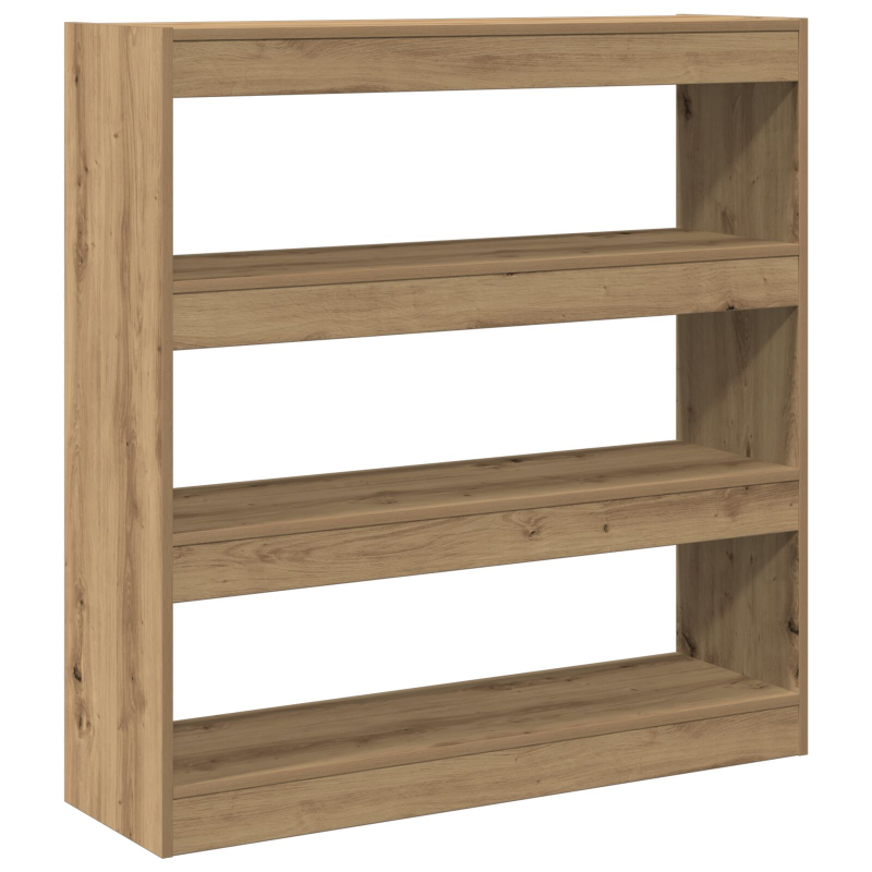 Bücherregal/Raumteiler in handwerklicher Eiche - 100x30x103cm, aus Holzwerkstoff