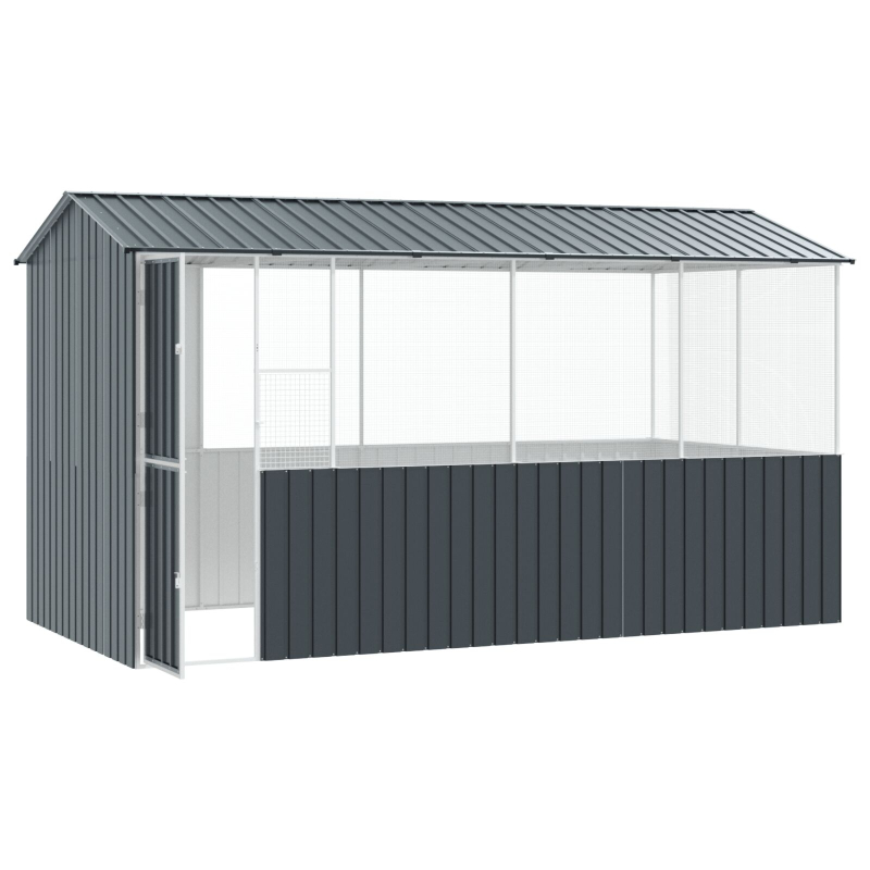 Vogelkäfig Anthrazit 215x78x200 cm Verzinkter Stahl