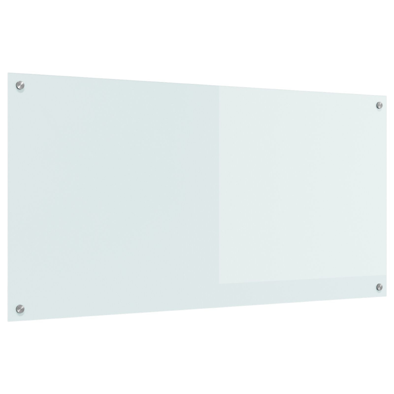Küchenrückwand Weiß 120x60x0,6 cm aus gehärtetem Glas