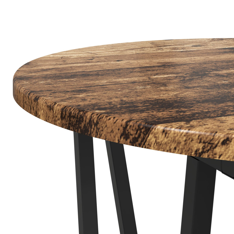 Beistelltisch 2er Set aus Altholz, beschichtetem Holz und Metall
